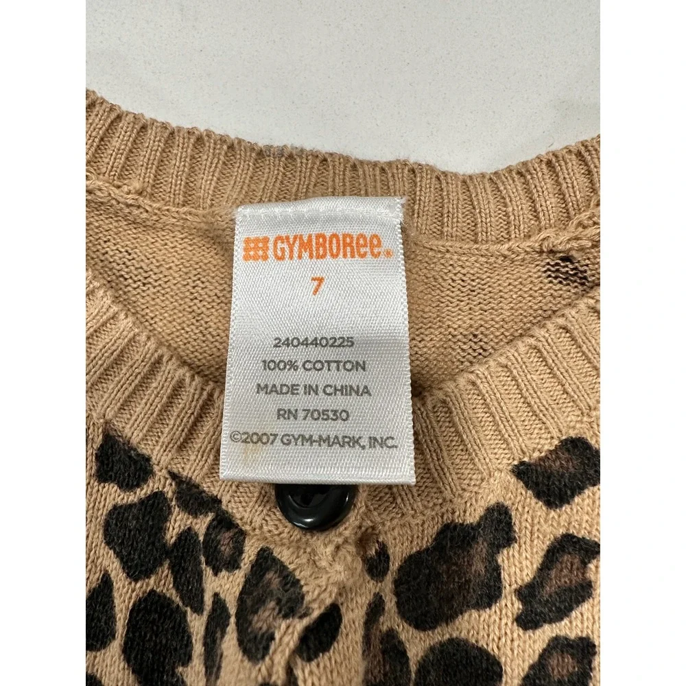 Gymboree Girls Size 7 Glamour Kitty Leopard Print Cardigan Skirt Top 4pc Lot‎